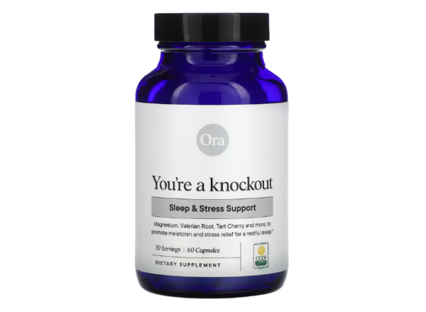 Ora, Youre a Knockout, Sleep & Stress Support, 60 Kapseln