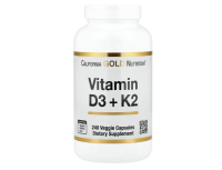 California Gold Nutrition, Vitamin D3 und K2, 240...