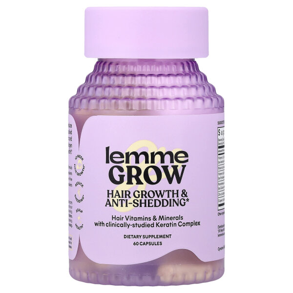 Lemme, Grow, Hair Growth & Anti-Shedding, Haarwachstum und Anti-Haarausfall, 60 Kapseln