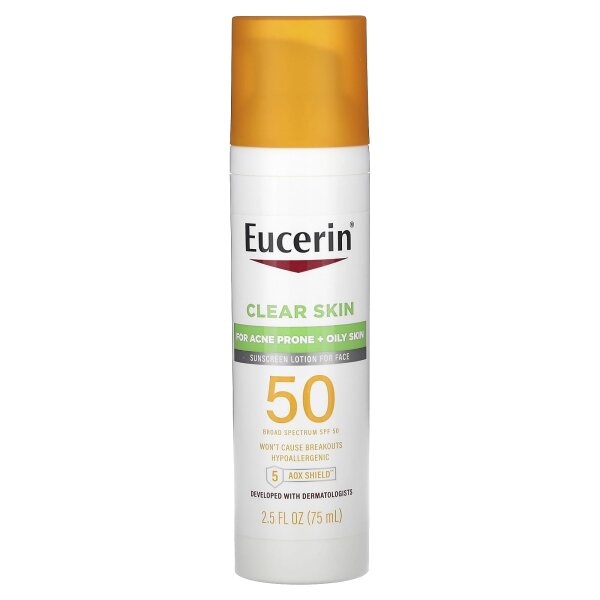 Eucerin, leichte Sonnenschutzlotion für das Gesicht, LSF 50, ohne Duftstoffe, 75 ml