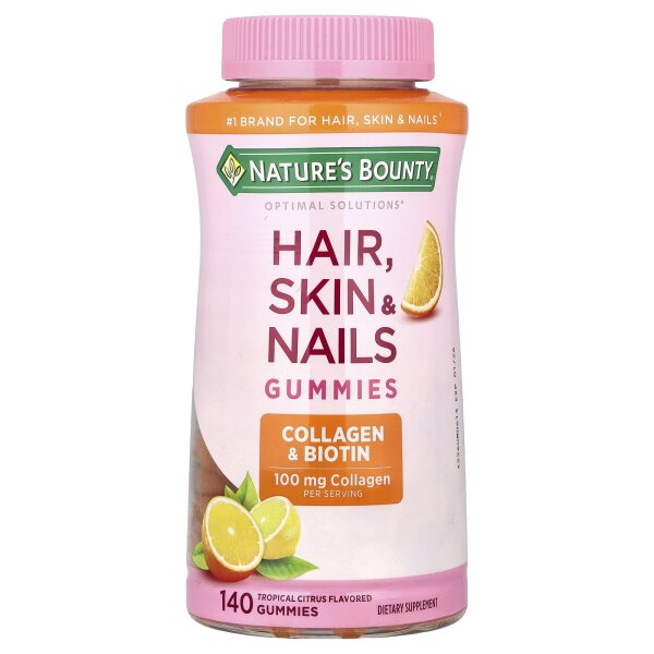Natures Bounty, Haare, Haut und Nägel, tropische Zitrusfrüchte, 140 Fruchtgummis