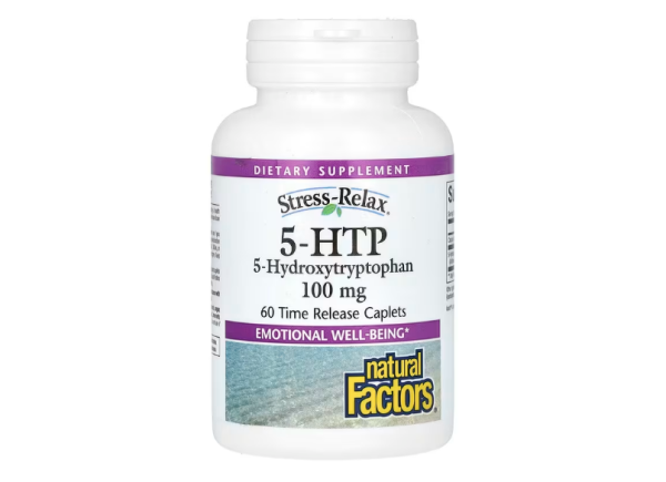 Natural Factors, Stress-Relax, 5-HTP, 100 mg, 60 Kapseln mit verzögerter Freisetzung