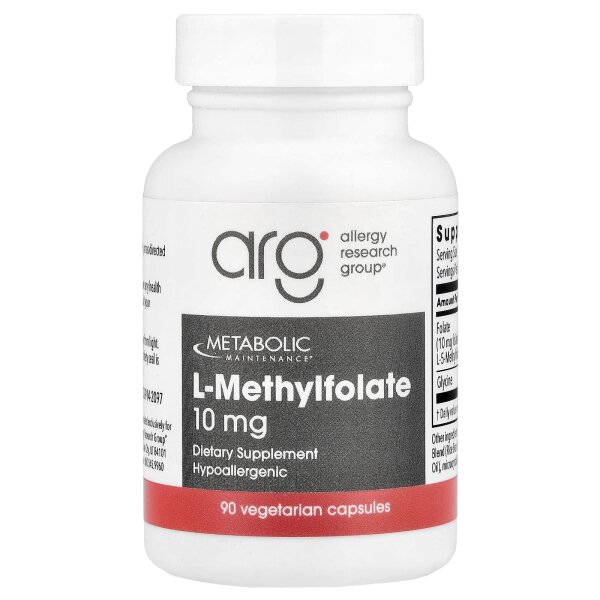 Metabolic Maintenance, L-Methylfolate, L-Methylfolat, 10 mg, 90 pflanzliche Kapseln