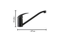 baliv Küchenarmatur KI-1520 Schwarz Matt