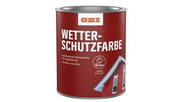 OBI Wetterschutzfarbe Anthrazit seidenmatt 2,5 l, B-WARE