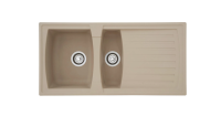 Respekta Mineralite Einbauspüle Boston 100 x 50 cm Sandbeige