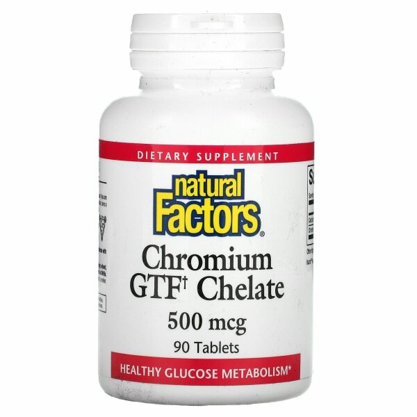 Natural Factors Chromium GTF Chelate - 500mcg, 90 Tabletten