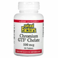 Natural Factors Chromium GTF Chelate - 500mcg, 90 Tabletten