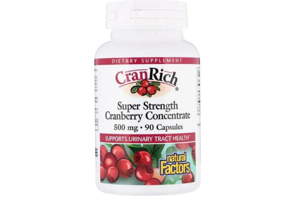 Natural Factors CranRich Super Strength Cranberry Concentrate- 500mg, 90 Kapseln