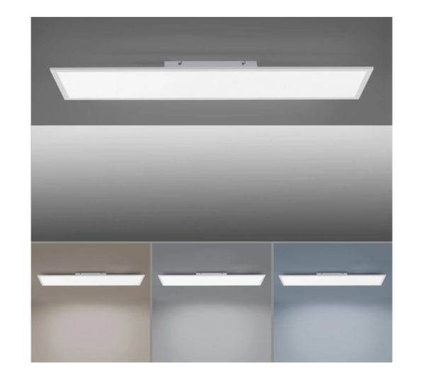 LED-Deckenleuchte dimmbar 100 cm x 25 cm Weiß