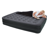 Happy People Gästebett Schwarz-Grau 203 cm x 157 cm x 47 cm