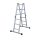 Mehrzweckleiter vierteilig 4 x 3 Sprossen Arbeitshöhe 4,5 m mit Arbeitsplattform