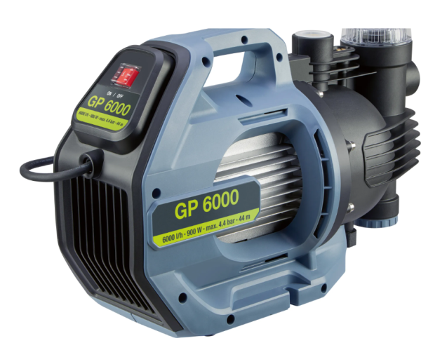 Gartenpumpe 6000 l Wasserpumpe, Brunnenpumpe 900 W 4,4 Bar