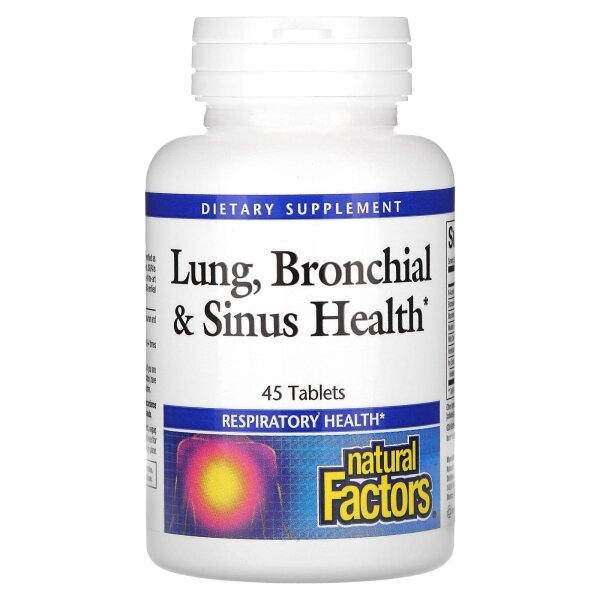 Natural Factors Lung, Bronchial & Sinus Health 45 Tabletten