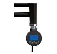 Elektrischer Badheizkörper Winterberg 600 W 120 cm x 60 cm Schwarz matt