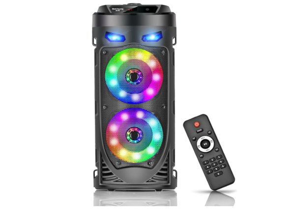 Tragbarer Bluetooth-Lautsprecher, 30W, LED-Beleuchtung