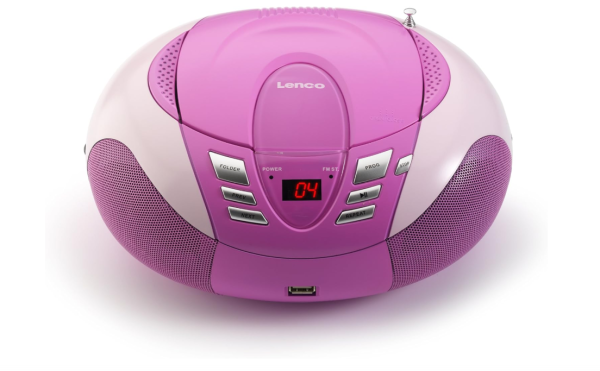 Lenco SCD-37 - CD-Player für Kinder - CD-Radio - Stereoanlage - Boombox