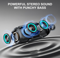 Tragbarer Bluetooth Lautsprecher IPX7 Wasserdicht & Staubdicht, 20h Akkulaufzeit