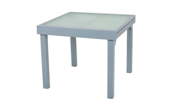 Garden Pleasure Gartentisch Lola Quadratisch ausziehbar Grau 90 cm x 180 cm