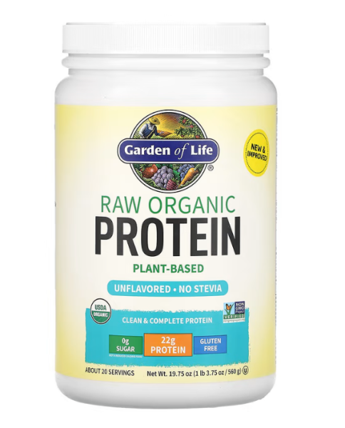Garden of Life, Organic Plant Formula, Bio-Protein ohne Geschmack, 560 g