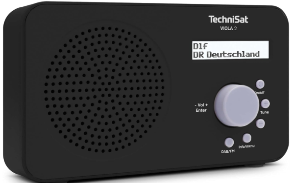 TechniSat VIOLA 2 - tragbares DAB Radio - DAB+, UKW, Lautsprecher, schwarz