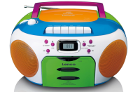 Lenco SCD-971 -Kinderradio, Kassettenradio, Stereo Lautsprecher, Mehrfarbig