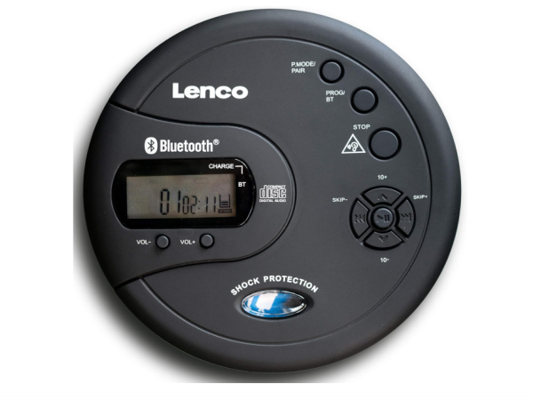 Lenco CD-300 - Tragbarer CD-Player Walkman - Bluetooth Diskman