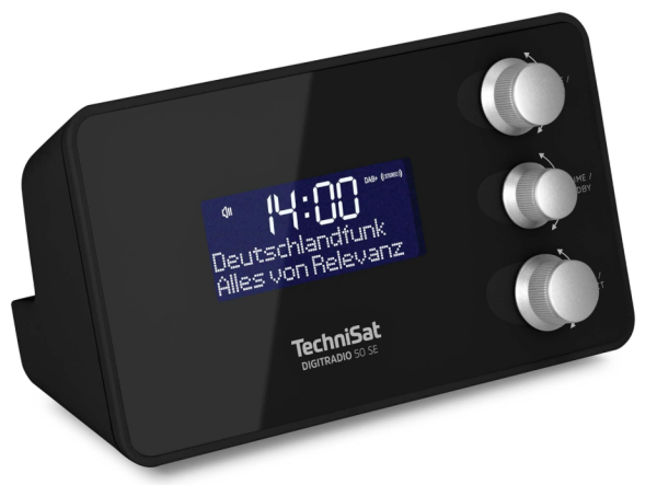 TechniSat DIGITRADIO 50 SE - Radiowecker DAB+/UKW Tuner, Snooze, schwarz