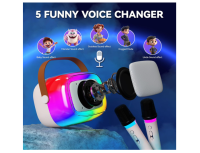 GUYUCOM Karaoke Machine mit 2 Kabellose Mini Mikrofon für Kinder und Erwachsene