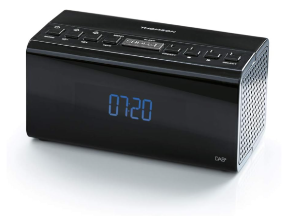 Thomson Radiowecker DAB+ LCD-Display, Sleep-, Snooze- und Nap-Funktionen.