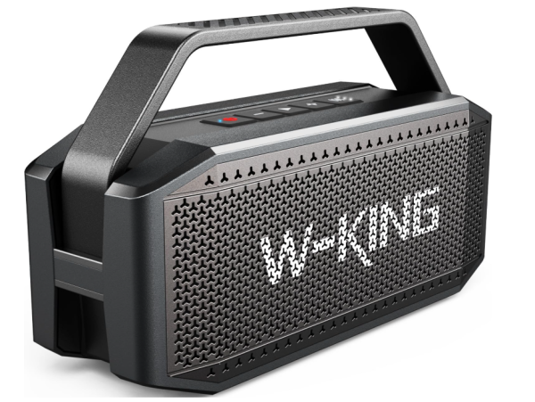 W-KING Bluetooth Lautsprecher, 80W PEAK IPX6 Wasserdichter, groß, schwarz