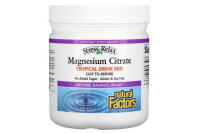 Natural Factors, Magnesium Citrate, Tropical Drink Mix,...
