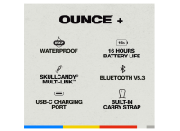 Skullcandy Ounce+ Wireless tragbarer Bluetooth-Lautsprecher, Wasserdicht (IPX7)