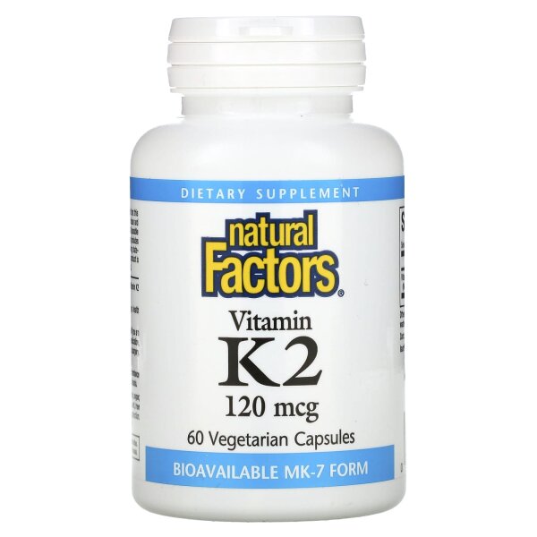 Natural Factors, Vitamin K2 120 mcg 60 pflanzliche Kapseln