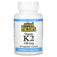 Natural Factors, Vitamin K2 120 mcg 60 pflanzliche Kapseln