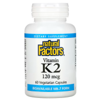 Natural Factors, Vitamin K2 120 mcg 60 pflanzliche Kapseln