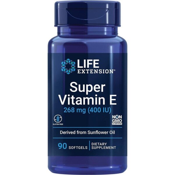 Life Extension, MHD 03 / 2026 Super Vitamin E, 400IU, 90 Weichkapseln #1
