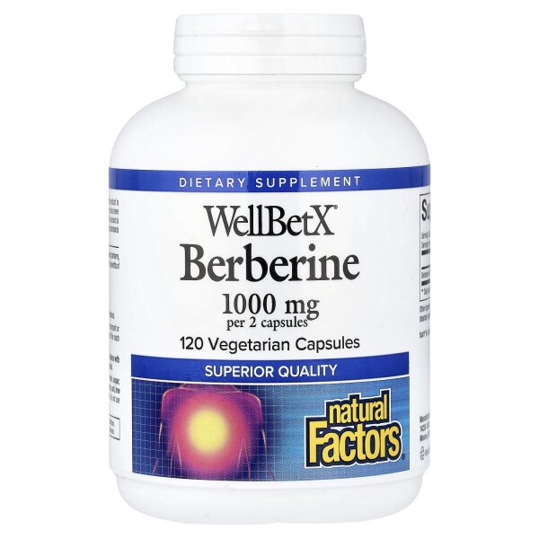 Natural Factors, WellBetX, Berberine, 500 mg, 120 vegetarische Kapseln