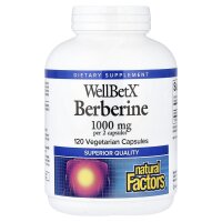 Natural Factors, WellBetX, Berberine, 500 mg, 120...