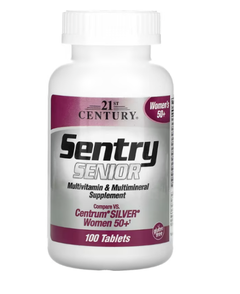 21st Century, MHD 03 / 2026 Sentry Senior,Multivitami+Multimineralstoff,Frauen 50+, 100 Tablet #1