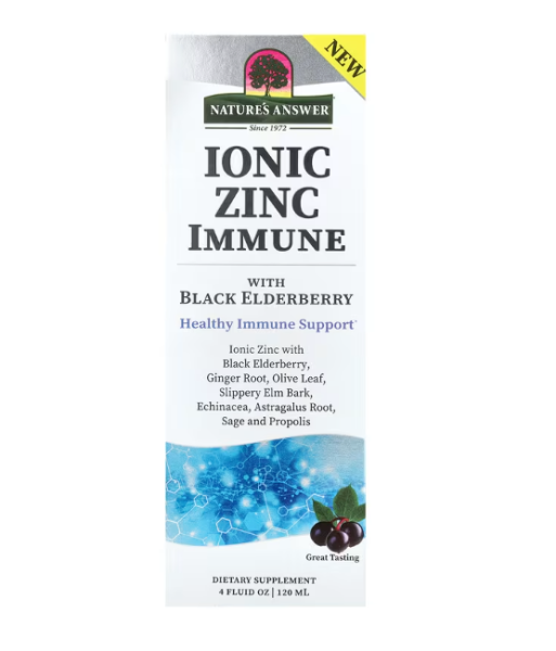 Natures Answer, MHD 05/2026 Ionisches Zink-Immun mit schwarzem Holunder, 120 ml #1