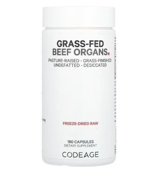 Codeage, MHD 06 / 2026 Rinderorgane aus Weidehaltung, 180 Kapseln