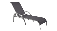Sonnenliege Vigo SIEHE BILDER aus Textilen Schwarz - B-Ware