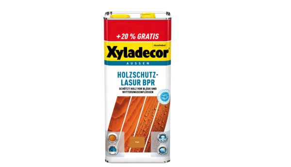 Xyladecor Holzschutz-Lasur BPR Pinie 6 l, B-Ware
