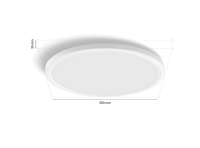 Philips Hue LED-Panel Tento White Ambiance XL Weiß Ø 54,2 cm