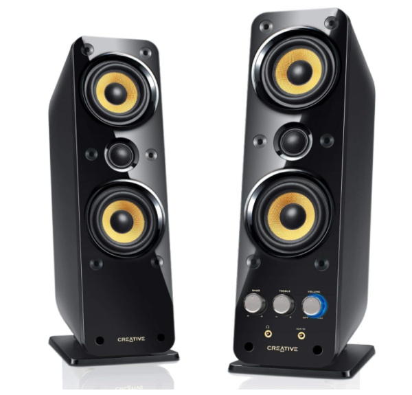 Creative GigaWorks T40 Series II - 2.0 Lautsprechersystem (Hi-Fi, Stereo/AUX-IN, Line-IN/16W RMS) schwarz