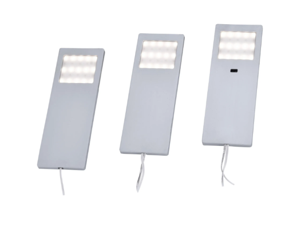 Paul Neuhaus LED-Unterbauleuchten Helena Silber 3er-Set