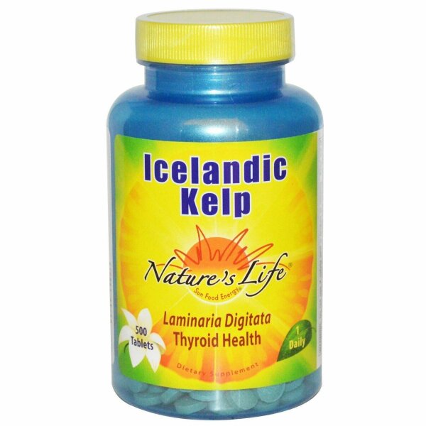 Natures Life, Icelandic Kelp, isländischer Seetang, 41 mg, 500 Tabletten