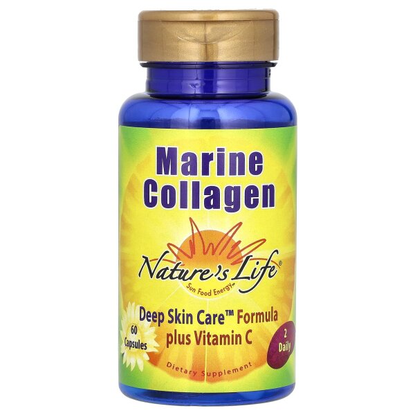 Natures Life, Marines Kollagen 1100mg pro Portion 60 Kapseln mit Vitamin C