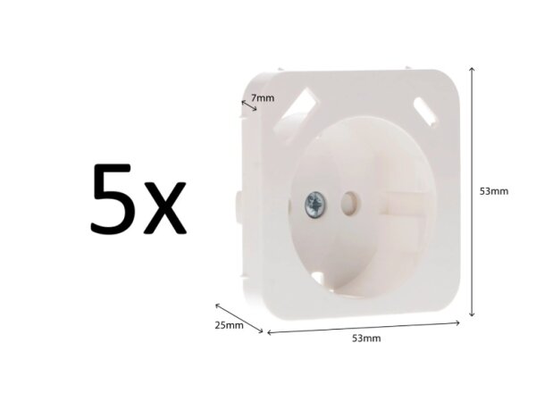 5x ProCharge Steckdoseneinsatz Reflex SI für ProCharge Steckdose USB A + USB C Weiß